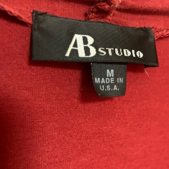 AB Studio 2 Piece Layered Top 3/4 Length Sleeves - Picture 6 of 6